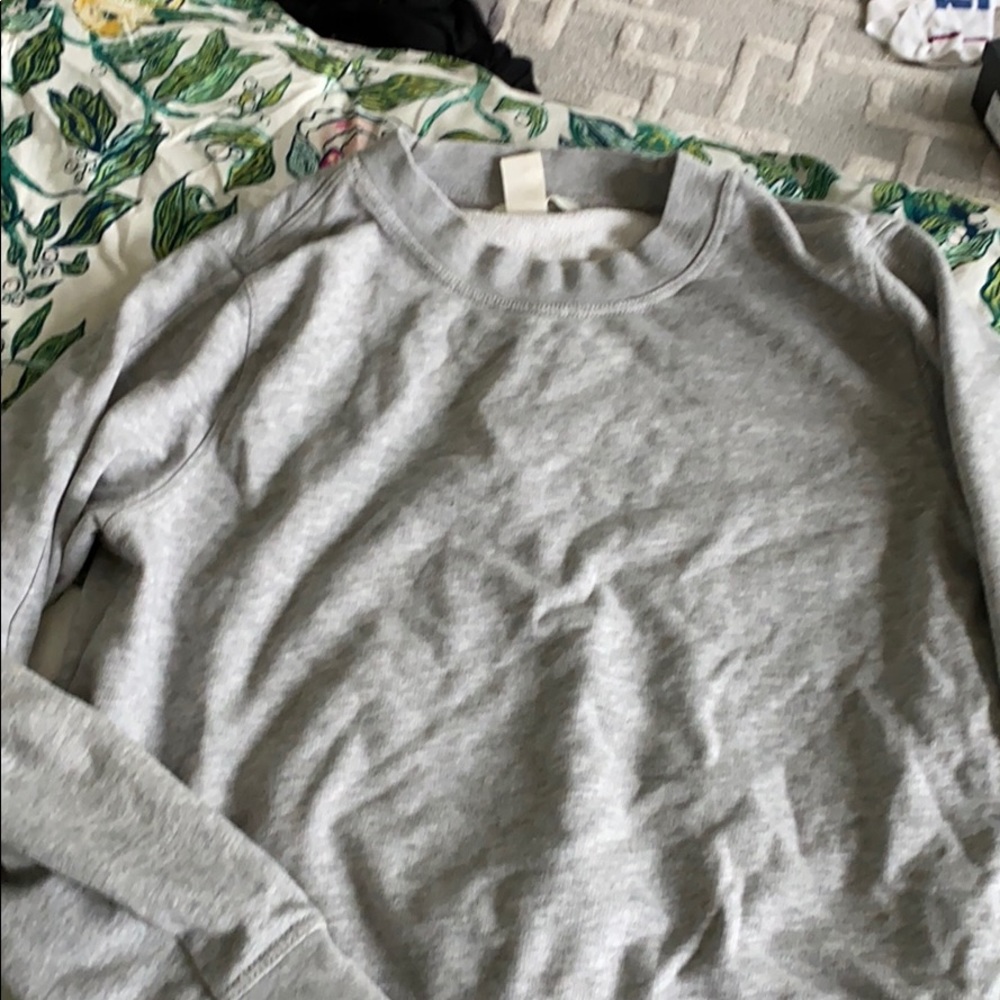 Gray crew neck